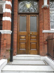 A double entrance door