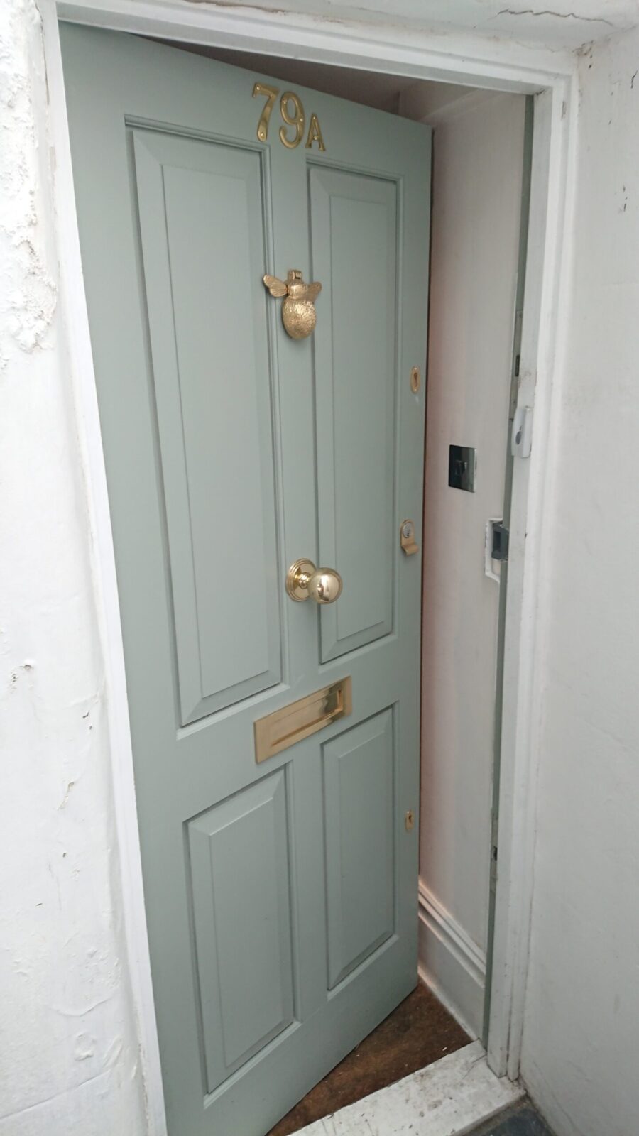 photo of a green door