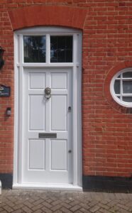Oak white entrance door